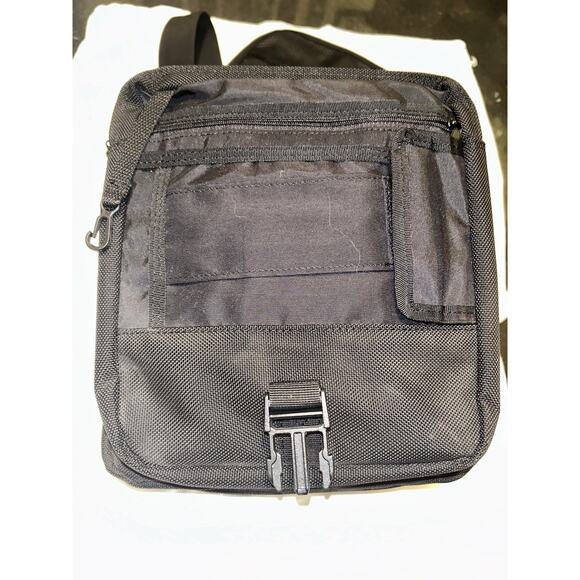 Harley Davidson Crossbody Mail Bag Zippers Pockets Adjustable Strap Black - Picture 4 of 7